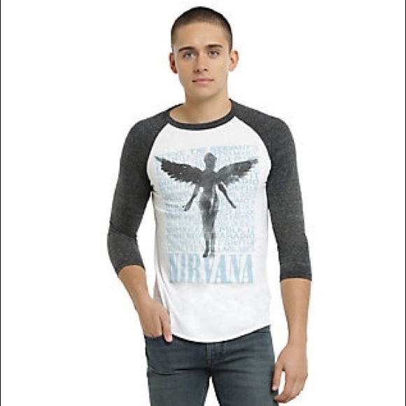 Hot Topic Other - Nirvana In Utero Angel Raglan Tee Men’s XL